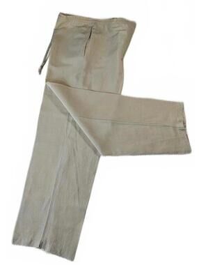 Paradise Coves Men's Casual Beige Drawstring Pants Linen & Silk NWT